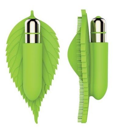 Салатовый клиторальный стимулятор в виде листика Bior toys ST-40144-7 (12,5 см)