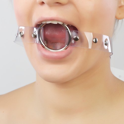 Кляп-кольцо на прозрачных ремешках Sitabella 5092-0