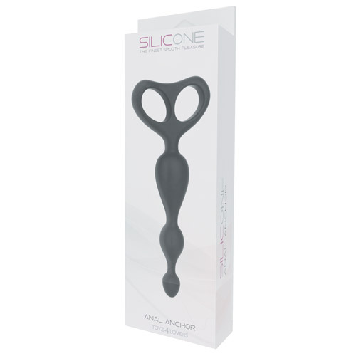 Чёрная анальная цепочка Toyz4lovers ANAL ANCHOR SILICONE T4L-00700923 (16,5 см)