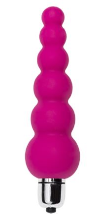 Розовый анальный вибромассажёр в форме «ёлочки» Adrien Lastic Lance 20431 (14 см)