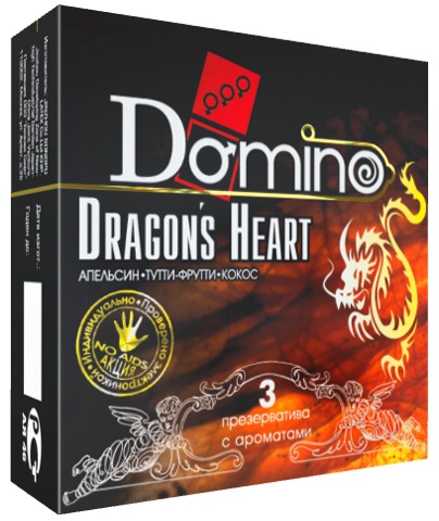 Ароматизированные презервативы Domino Dragon’s Heart №3 (3 шт)