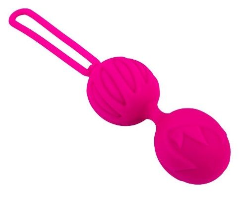 Ярко-розовые вагинальные шарики Adrien Lastic Geisha Lastic Ball S 40511