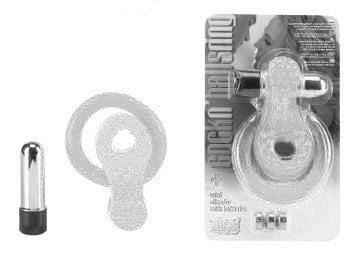 Гелевое эрекционное кольцо с вибратором Gopaldas 05-263V-CL BCD GP