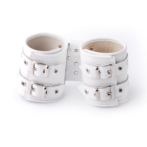 Белые кожаные наручи с подкладкой Sitabella 3055-3