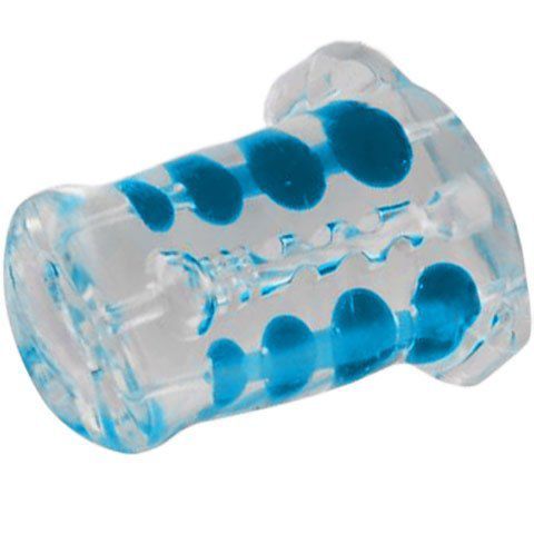 Прозрачный стимулирующий мастурбатор с бусинками Topco Sales CyberSkin Double Pleasure Comfort Grip Stroker 1003071