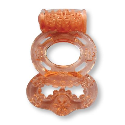 Эрекционное виброкольцо оранжевого цвета Luxe VIBRO «Секрет Кощея»