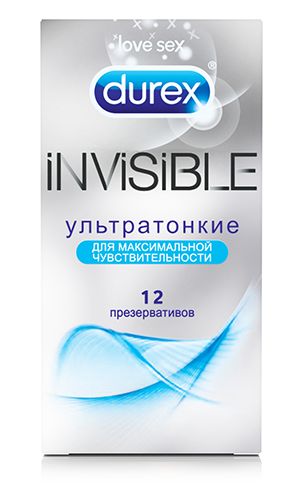 Ультратонкие презервативы Durex Invisible №12 (12 шт)