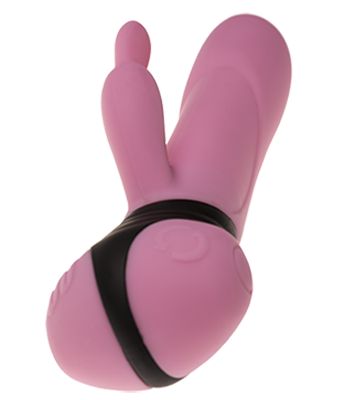 Розовый вибромассажёр с клиторальным стимулятором Adrien Lastic Mini Bonnie 10861 (18,7 см)