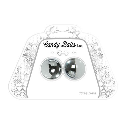 Серебристые вагинальные шарики Toyz4lovers CANDY BALLS LUX T4L-00801365