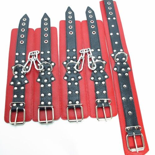 Набор кожаных БДСМ-аксессуаров БДСМ арсенал 53012ars