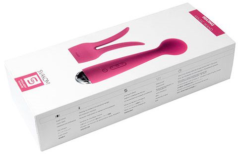 Сливово-красный вибростимулятор с насадкой Svakom Emma SAV-01-PR (21 см)