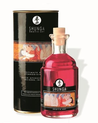 Съедобное массажное масло с ароматом малины Shunga 2002