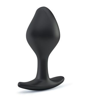 Чёрная анальная пробка для электростимуляции MyStim Rocking Force S 46270 (9,5 см)