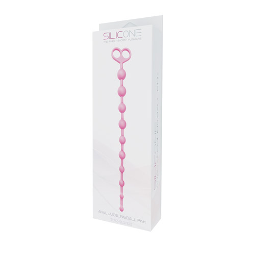 Розовая анальная цепочка из 10 звеньев Toyz4lovers ANAL JUGGLING BALL SILICONE T4L-00700913 (33,6 см)