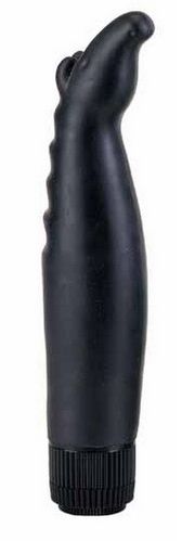 Чёрный вибратор с кончиком в форме лошадки Seven Creations BLACK STALLION 05-155BLK BCD GP (19 см)