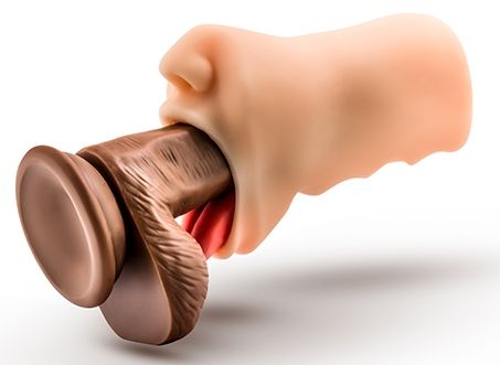 Телесный мастурбатор-ротик с язычком Blush Novelties Oral Anne BL-09423