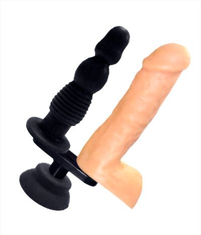 Телесная сменная двойная насадка для секс-машины MyWorld - DIVA 913793