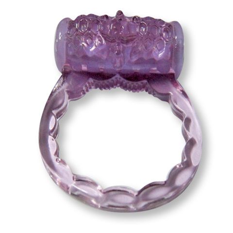 Эрекционное виброкольцо фиолетового цвета Luxe VIBRO «Дьявол в доспехах»