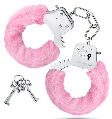 Розовые игровые наручники Blush Novelties Cuffs BL-55410
