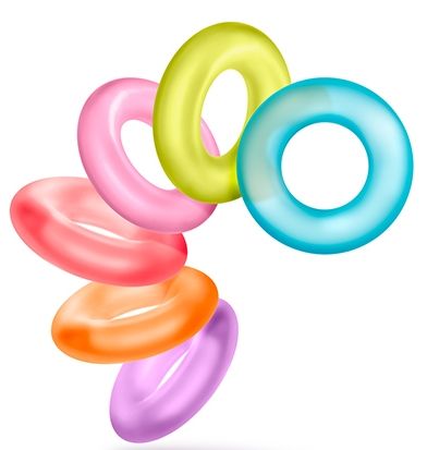 Набор из 6 разноцветных эрекционных колец Blush Novelties King of the Ring BL-93652