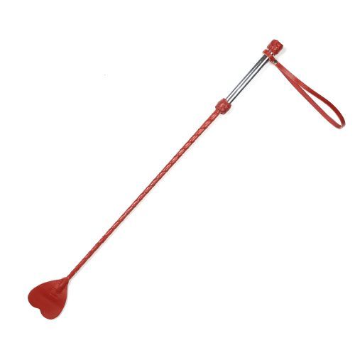 Красный стек с металлической рукоятью и наконечником-сердечком Sitabella 4033-2 (70 см)