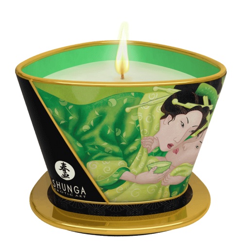 Массажная свеча с ароматом зелёного чая Shunga Exotic Green Tea  4511