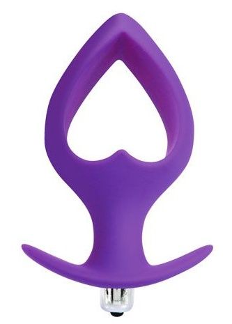 Фиолетовая анальная вибровтулка в форме сердечка Bior toys ST-40175-5 (14 см)