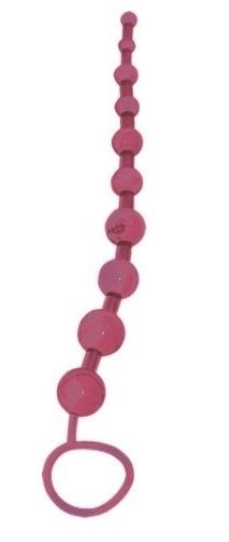 Розовая анальная цепочка Baile BI-010119-0101 (31,5 см)