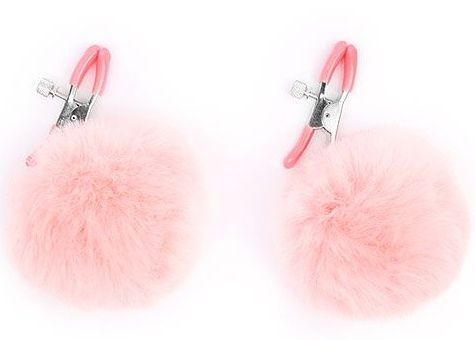 Зажимы для сосков с розовым пушком Bior toys NTB-80605