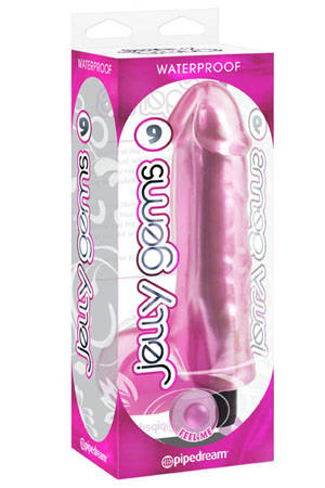 Розовый вибратор Pipedream JELLY GEMS №9 PD1459-11 (20,3 см)