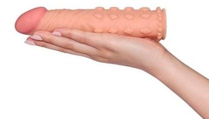 Насадка-фаллоимитатор телесного цвета Lovetoy Super-Realistic Penis LV1054F (17,8 см)