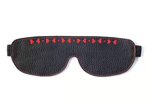 Чёрная маска, украшенная сердечками Sitabella 3084-1