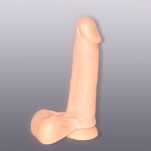 Телесный фаллоимитатор с удлинённой мошонкой и присоской Sitabella f012 (17 см)