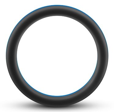 Чёрно-синее эрекционное кольцо Blush Novelties Silicone Go Pro Cock Ring BL-91102