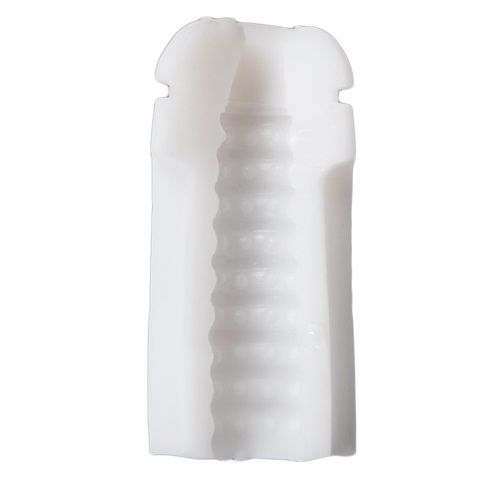 Мастурбатор-вагина белого цвета с вибрацией Topco Sales Vulcan Love Skin Masturbator Wet Vagina Vibe 1600152