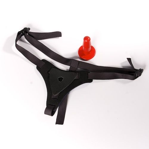 Чёрные трусики с плагом для крепления насадок Sitabella 7150.1-1 (размер S/M)