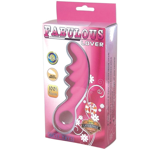 Розовый рельефный стимулятор с ручкой-кольцом Baile BW-007062-0101 (14,2 см)