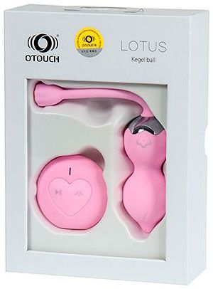 Розовые вагинальные шарики с пультом ДУ Otouch LOTUS 6119000007