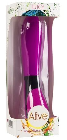 Ярко-розовый массажёр с усилением вибраций на каждом режиме Adrien Lastic Lucy 10923 (20 см)