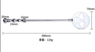 Серебристый металлический стек со смайликом Vandersex RYSM-083-D-ZT (39 см)