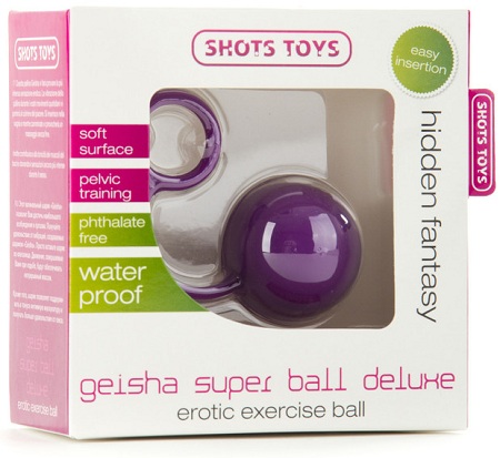 Фиолетовый вагинальный шарик Shots Media BV Geisha Super Ball Deluxe SHT072PUR