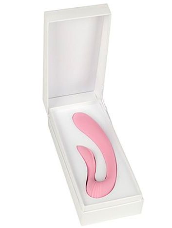 Розовый вибромассажёр с гибким клиторальным отростком Adrien Lastic G-wave 10891 (18 см)