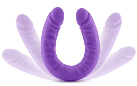 Фиолетовый двусторонний фаллоимитатор Blush Novelties 18 inch Silicone Slim Double Dong BL-32291 (45,7 см)
