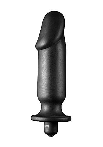 Чёрный анальный вибратор-фаллос XR Brands Silicone Vibrating Anal Plug TF1768 (15,2 см)