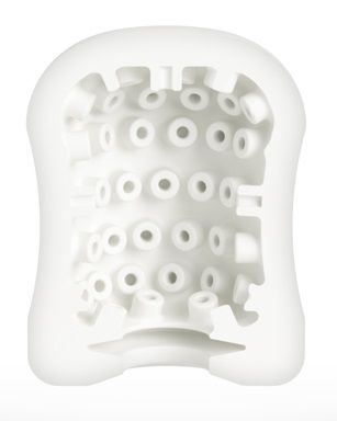 Компактный мастурбатор белого цвета MyStim MasturbaTIN Dotty Dora 46290