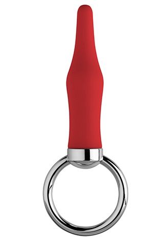 Красная анальная пробка с колечком NMC BUTT O 3INCH BUTT PLUG RED 111800 (8 см)