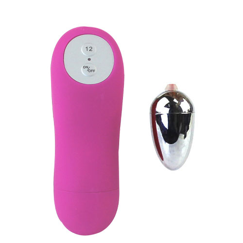 Серебрянное виброяйцо с 12 функциями вибрации Baile Mini Love Eggs BI-014127