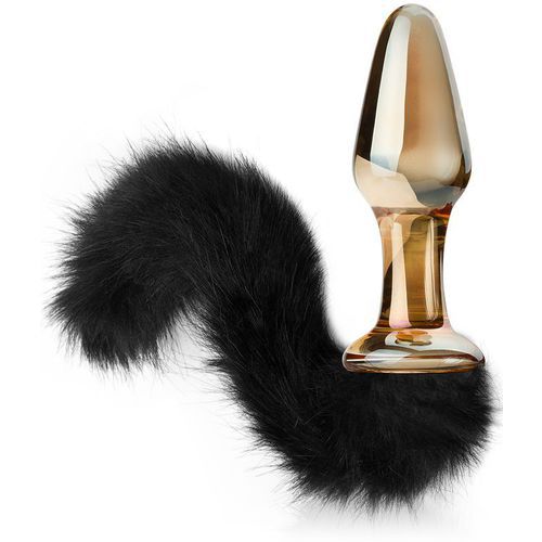 Прозрачная анальная пробка с меховым хвостиком Orion 05099300000