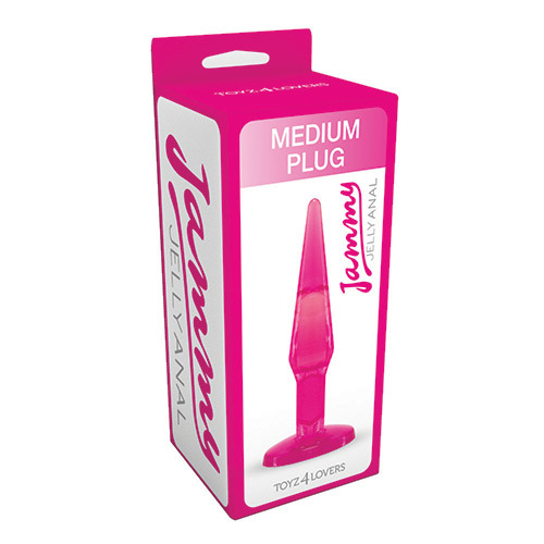 Розовая анальная втулка среднего размера Toyz4lovers JAMMY JELLY ANAL MEDIUM PLUG PINK T4L-00700709 (14 см)