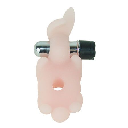 Вибрирующее эрекционное кольцо телесного цвета Baile «Зайчик» BI-010128-1002S